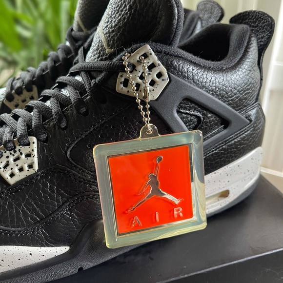 AIR JORDAN 4 Retro LS Oreo Black Grey Sz 10 - Picture 5 of 14